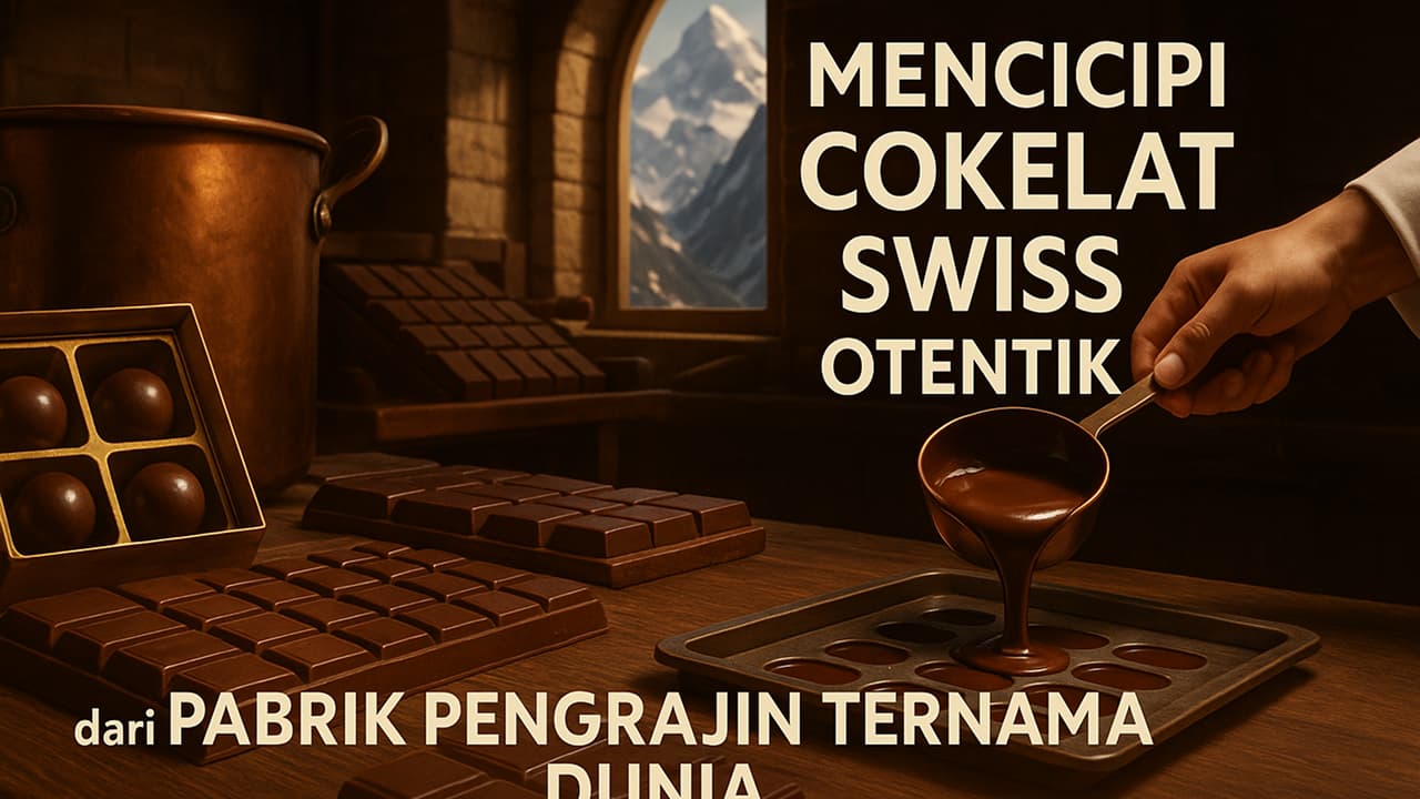 mencicipi cokelat swiss otentik